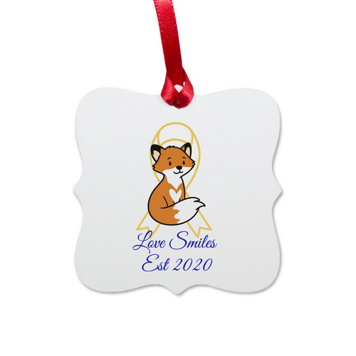 Holiday Ornament, a White Aluminum Square Ornament