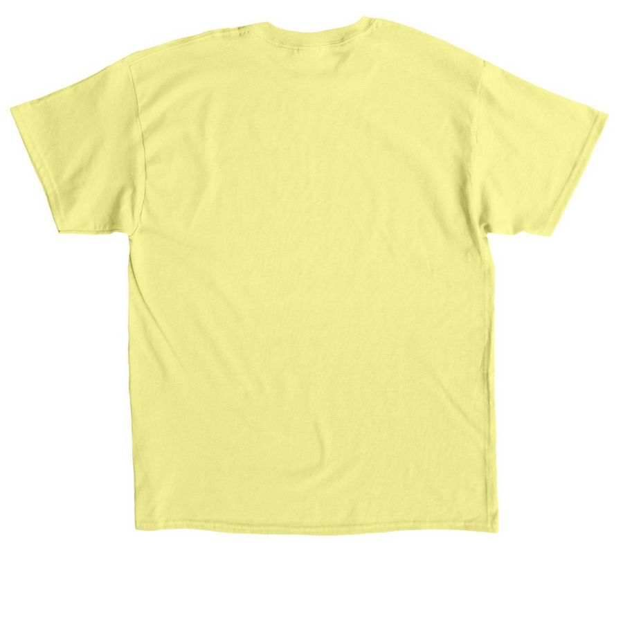White & Grey with Small Logo, a Cornsilk Classic Unisex Tee (back-view)