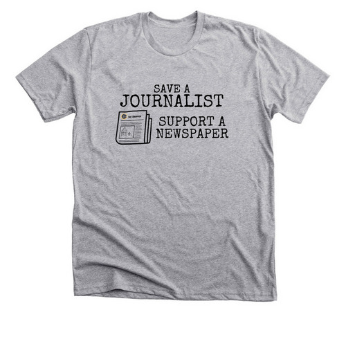 Save a journalist, support a newspaper!, a Athletic Heather Premium Unisex Tee
