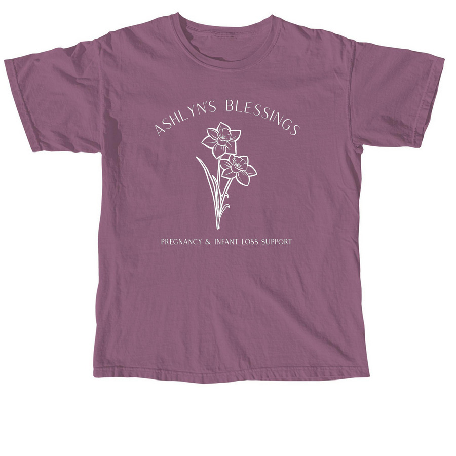 Ashlyn?s Blessings Logo tee, a Berry Comfort Colors Unisex Tee
