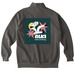Fall 2026 Seagull Zip Up Sweatshirts, a Grey Comfort Colors Quarter Zip Pullover (back-view)