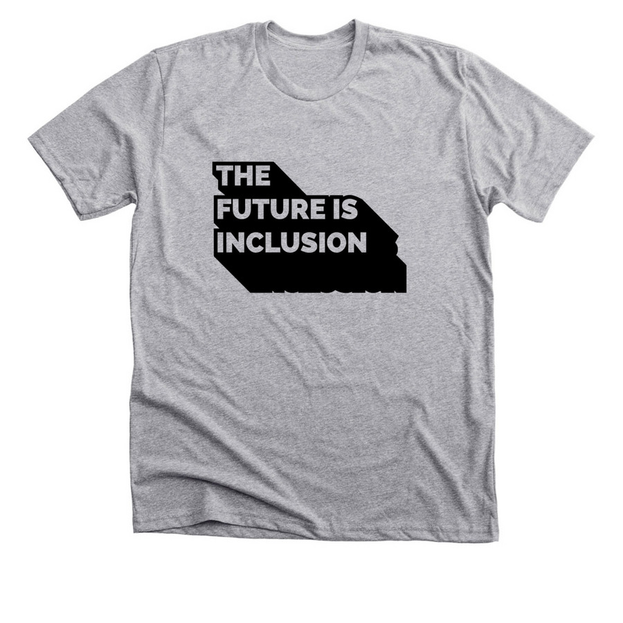 The Future is Inclusion, a Athletic Heather Premium Unisex Tee