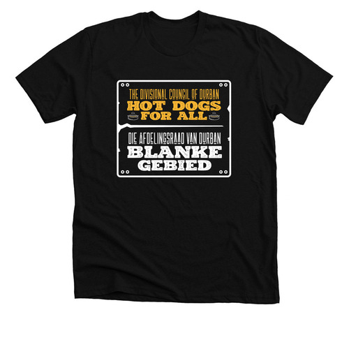 Anti-Racist Hotdog T-Shirt, a Solid Black Blend Premium Unisex Tee