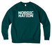Nordic Nation Collection, a Deep Sea Green Allmade Organic CVC Crewneck Sweatshirt