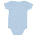 Made Fierce (infants), a Light Blue Infant Onesie (back-view)