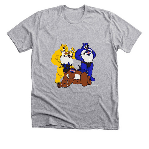 Leather, Pet and Bear Community, a Athletic Heather Premium Unisex Tee