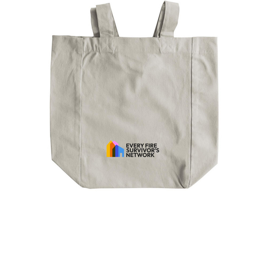 Supporter Tote Bag, a Natural Recycled Cotton Tote Bag (back-view)