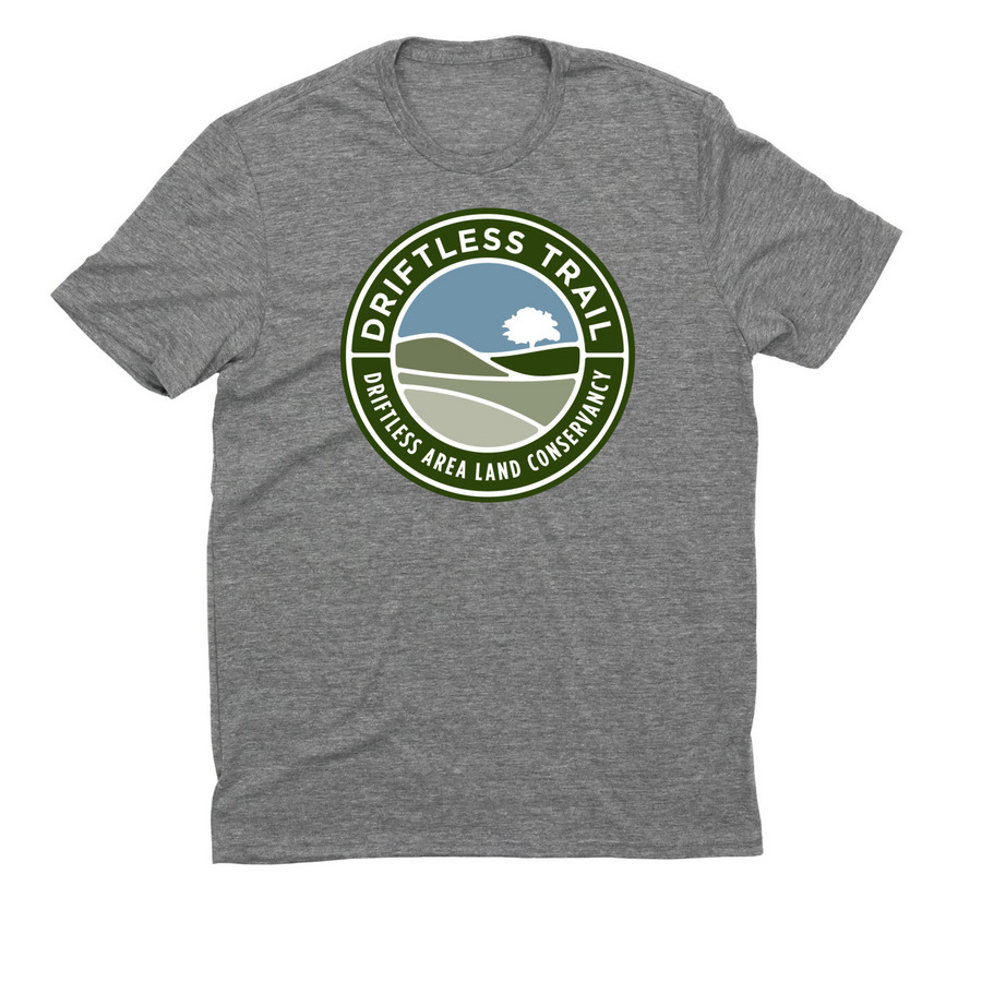 Hike Driftless, a Aluminum Grey Allmade Eco Triblend Unisex Tee
