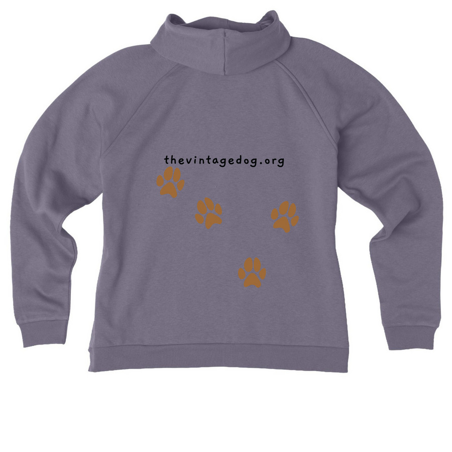 The Vintage Dog Hoodies & Jackets, a Cosmic Purple Allmade Women?s Organic CVC Zip-Up Hoodie (back-view)