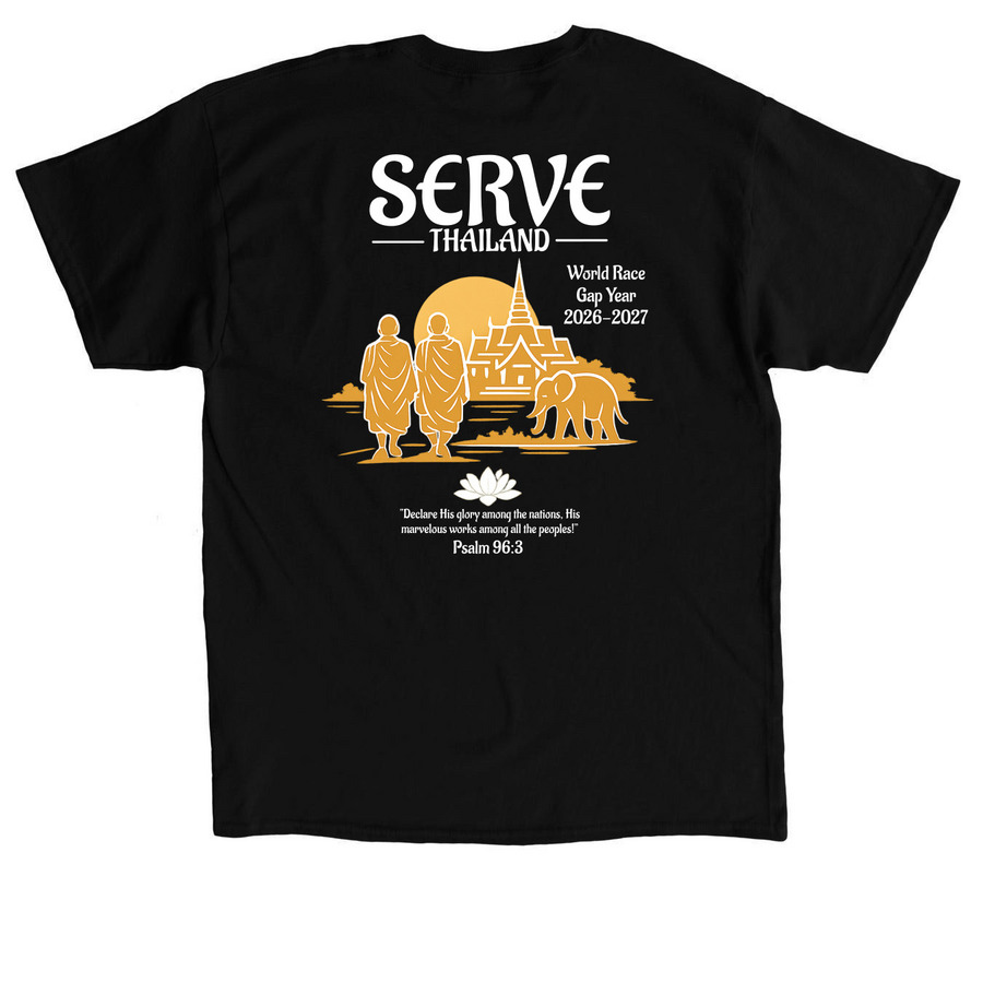 Weston?s World Race - Thailand??, a Black Classic Unisex Tee (back-view)