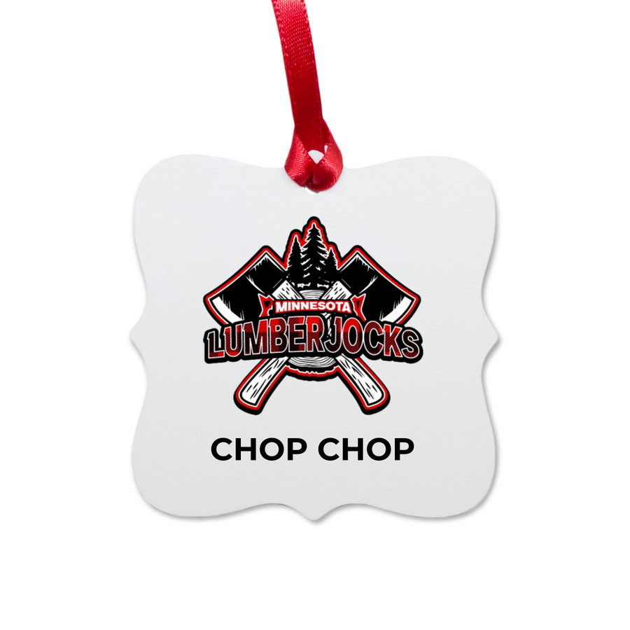 MN Lumberjocks Ornament, a White Aluminum Square Ornament