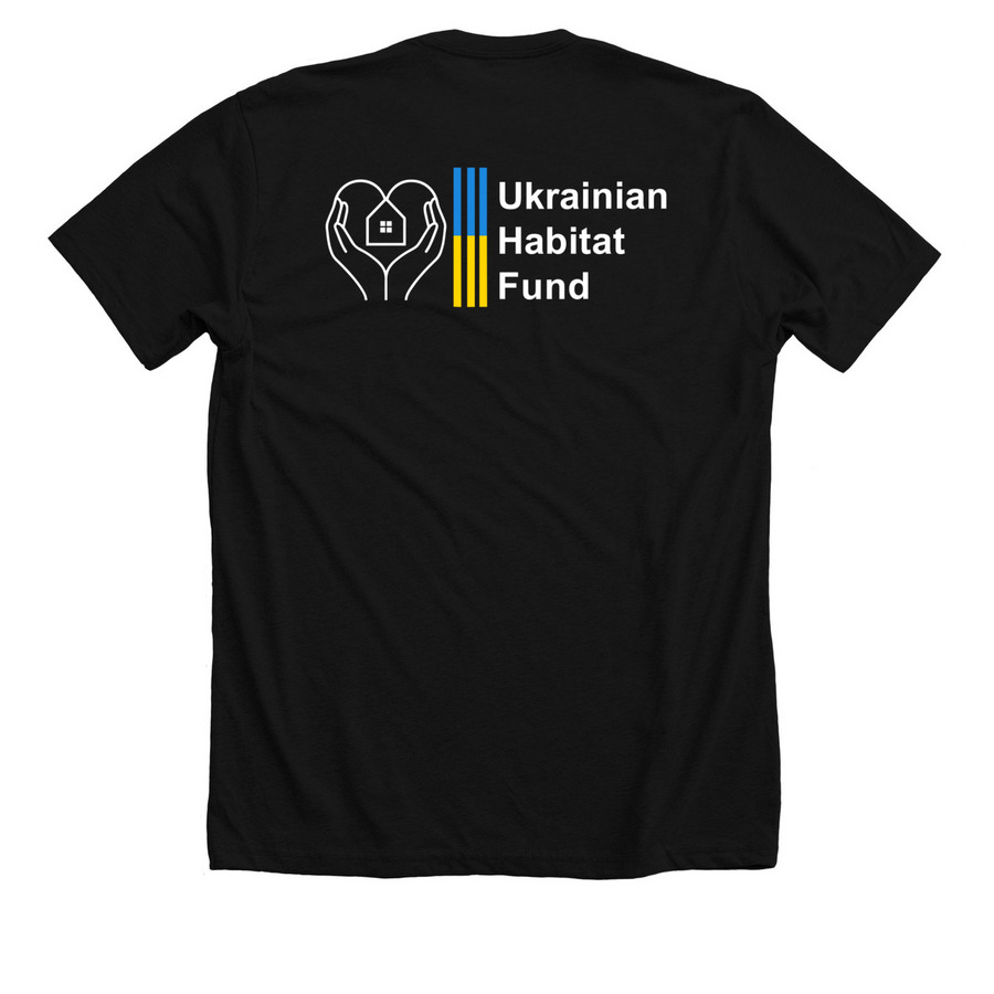 Ukraine Fight Like Ukrainians Shirt, a Solid Black Blend Premium Unisex Tee (back-view)