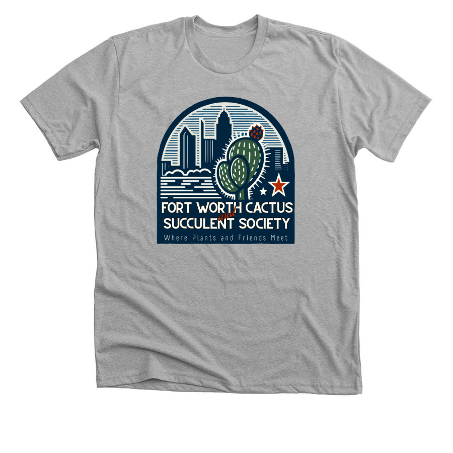 Fort Worth Cactus & Succulent Apparel, a Athletic Heather Premium Unisex Tee