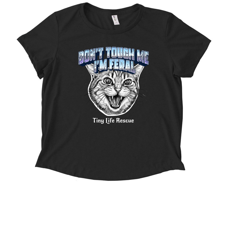 Don't Touch Me I'm Feral (Triblend)&nbsp;, a Deep Black Allmade Eco Triblend Women?s Scoop Neck Tee