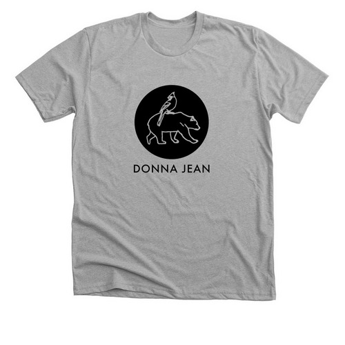 Donna Jean Logo Tee, a Athletic Heather Premium Unisex Tee