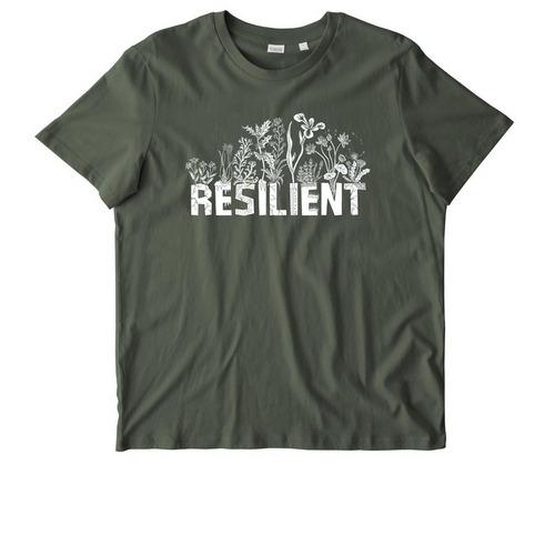 "Resilient" Shirts Group 2, a Khaki Green Stanley/Stella Unisex Crafter Tee