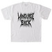 LANGUAGE BACK 01, a White Heavyweight Garment Dye Tee