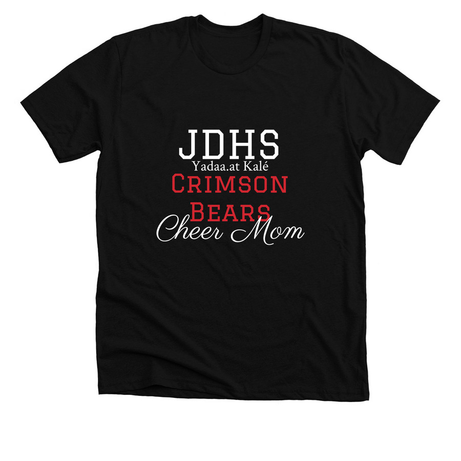 JDHS Cheer Mom 2, a Solid Black Blend Premium Unisex Tee