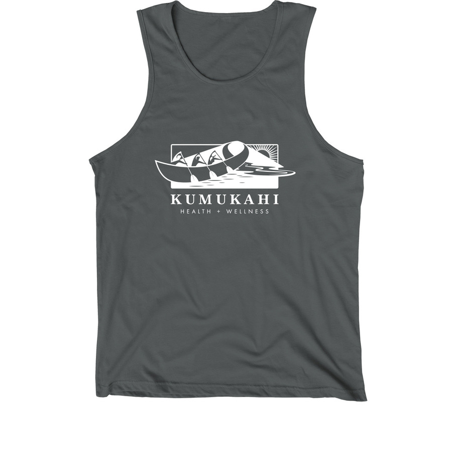 Kumukahi Health + Wellness Tank, a Dark Grey Premium Cotton Tank