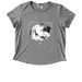Heart Connection, a Aluminum Grey Allmade Eco Triblend Women?s Scoop Neck Tee