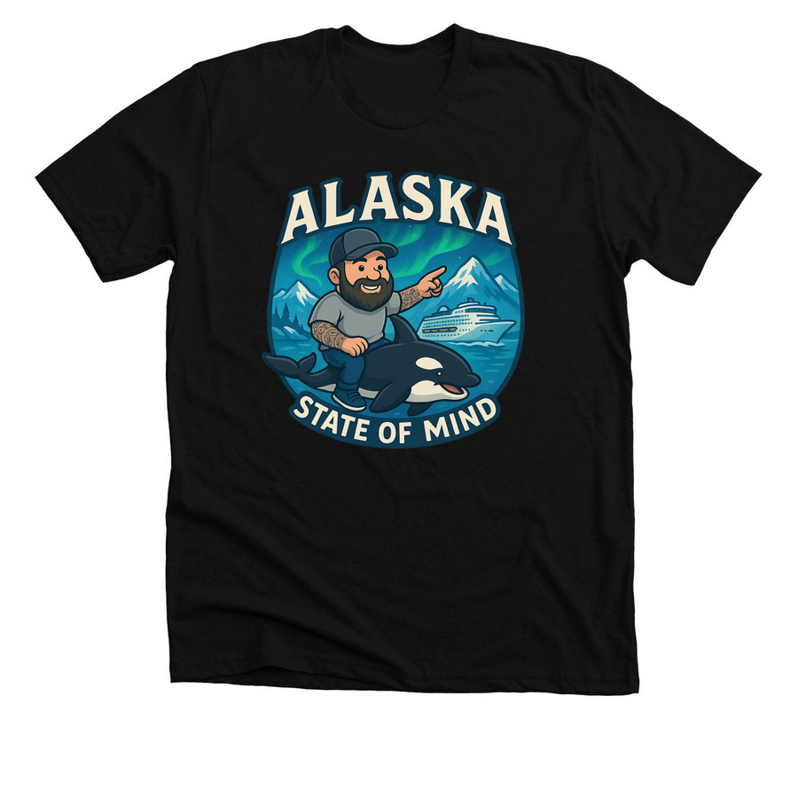 Ride the Orca!&nbsp;, a Solid Black Blend Premium Unisex Tee