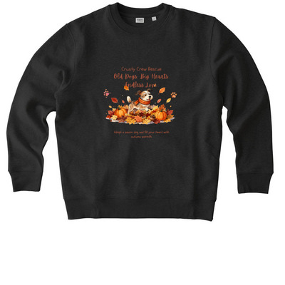 Old Dogs Big Hearts Sweatshirts, a Dark Heather Grey Stanley/Stella Unisex Changer 2.0 Crewneck Sweatshirt
