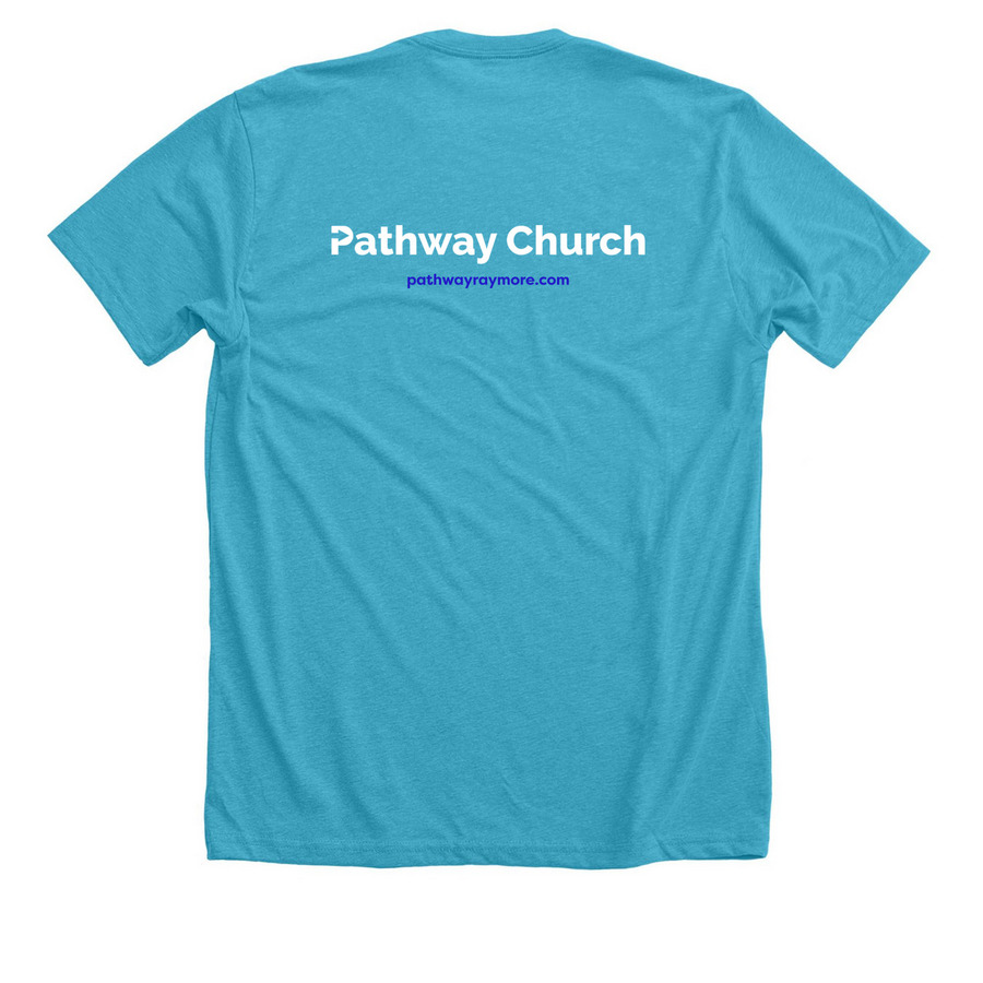 VBS 2026, a Heather Aqua Premium Unisex Tee (back-view)