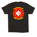Red Lightning Unit Shirt, a Black Premium Cotton Tee (back-view)