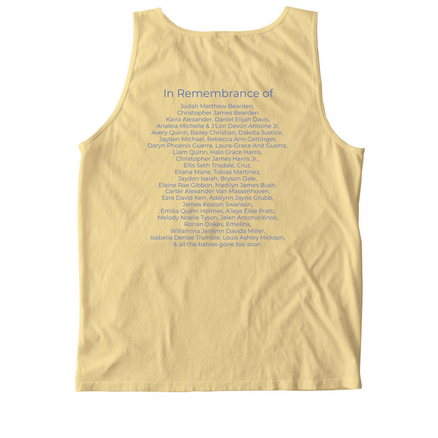 Mothers Day Remembrance (Batch 32), a Butter Comfort Colors Tank Top (back-view)