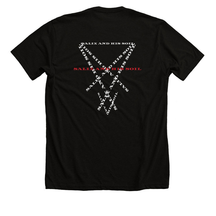Cvlts, a Solid Black Blend Premium Unisex Tee (back-view)