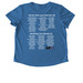 Newsies Shirts, a Azure Blue Allmade Eco Triblend Women?s Scoop Neck Tee (back-view)