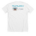The Many Faces of Bender, a Solid White Blend Premium Unisex Tee (back-view)