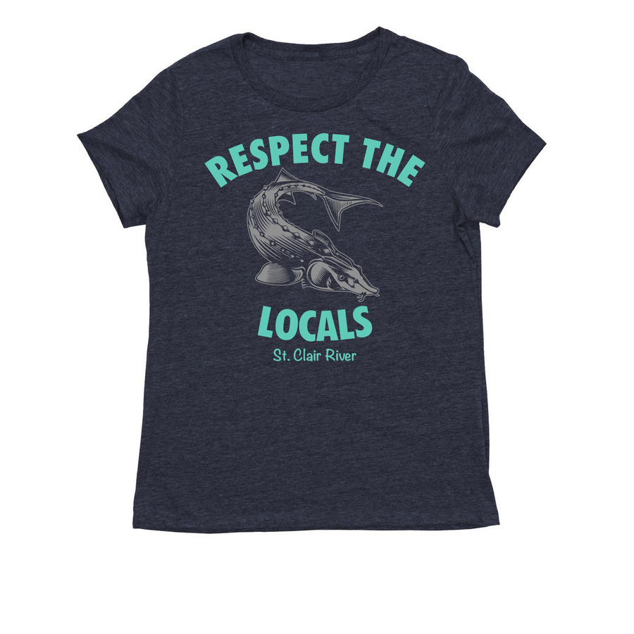 Respect The Locals, a Rebel Blue Allmade Eco Triblend Women?s Tee