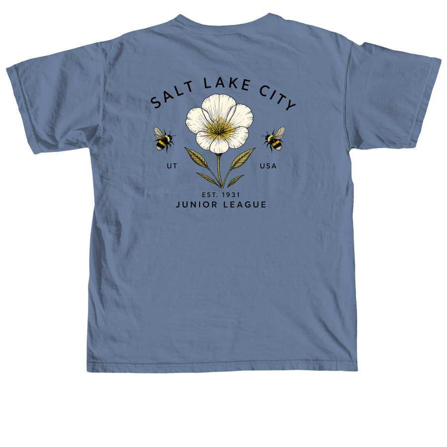 Sego Lily Line, a Blue Jean Comfort Colors Unisex Tee (back-view)