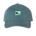 Greenbelt Retro Logo Hat Collection, a Teal Printed Pigment Dye Baseball Cap