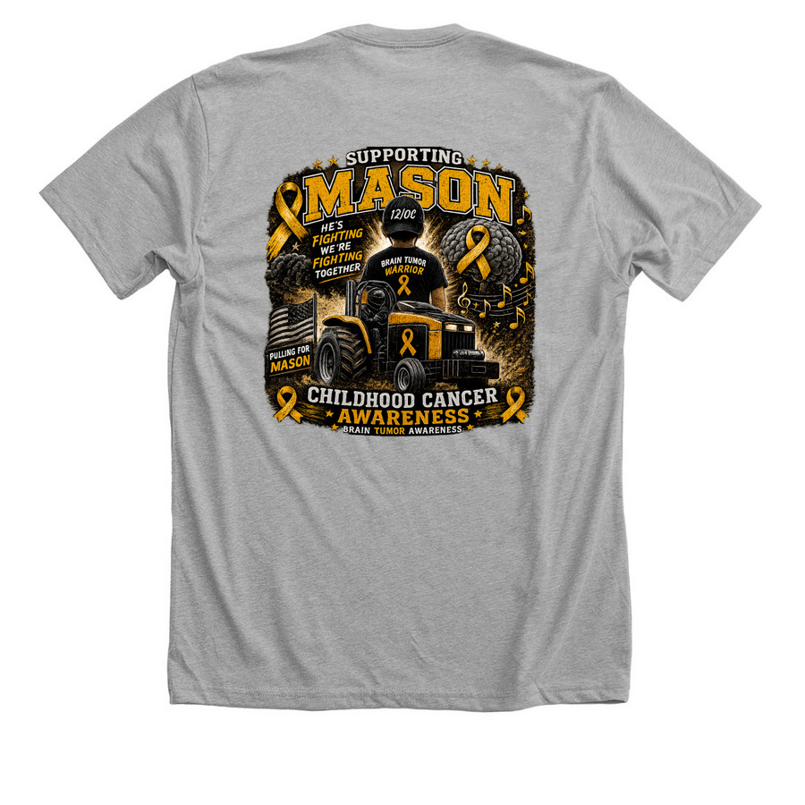 Team Mason Shirts!&nbsp;, a Athletic Heather Premium Unisex Tee (back-view)