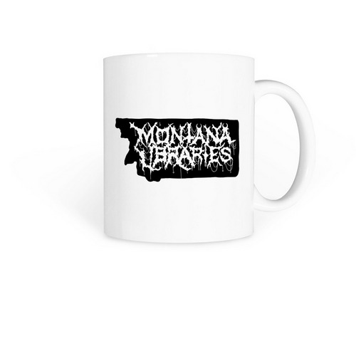 Metal Libraries Logo Mug, a White Coffee Mug