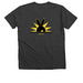 Special Bunny Logo: 2-Sided, a Dark Grey Heather Premium V-Neck Tee (back-view)
