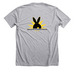 Special Bunny Logo: 2-Sided, a Athletic Heather Premium Unisex Tee (back-view)
