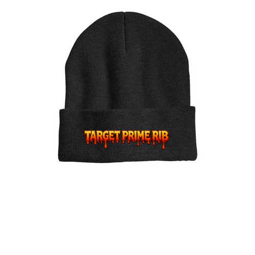 TPR, a Heather Charcoal Printed Cuffed Beanie