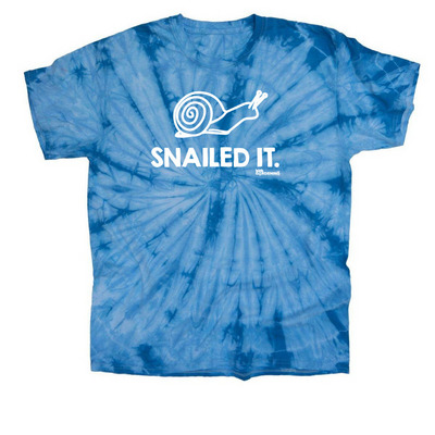 SNAILED IT., a Baby Blue Classic Tie Dye Tee