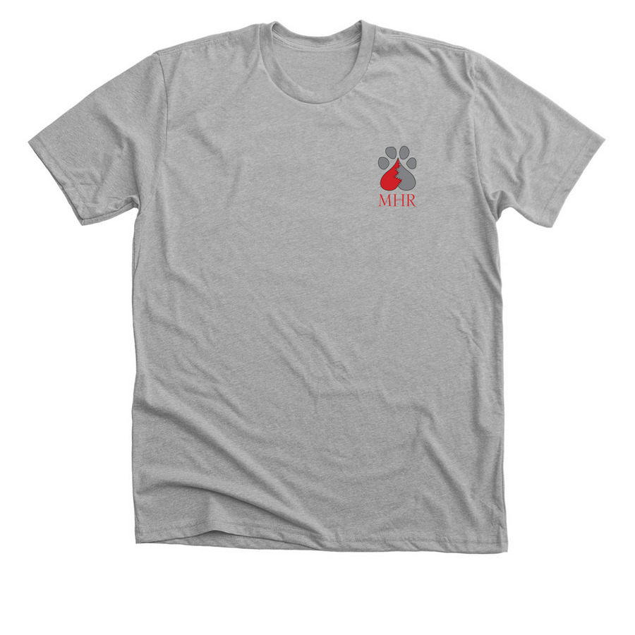 Mended Hearts Rescue Logo, a Athletic Heather Premium Unisex Tee