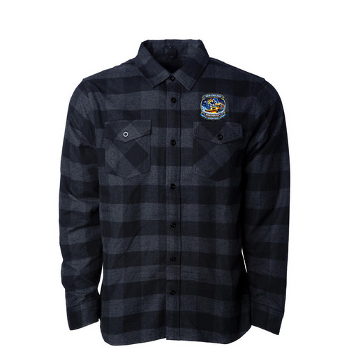 NEWG Storm Team Flannel, a Charcoal Heather/ Black Unisex Flannel Shirt