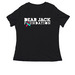 Dear Jack T-Shirt (White Logo), a Black Women's Relaxed V-Neck Tee