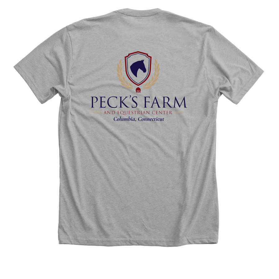 Kindred Spirits - Rescue and Retirement Fund, a Athletic Heather Premium Unisex Tee (back-view)