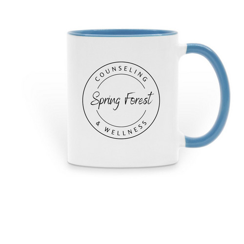 Spring Forest Logo - Mug, a Light Blue Two-Tone Ceramic Mug