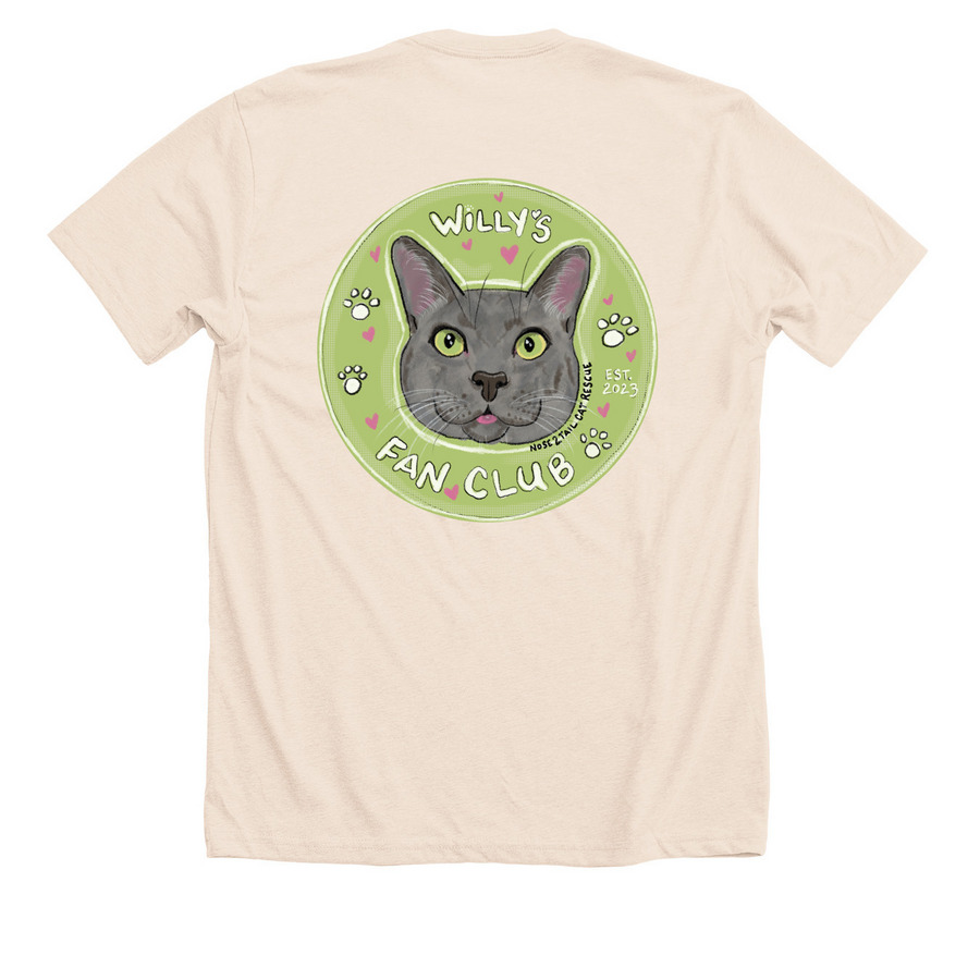 Willy's Fan Club, a Heather Soft Cream Premium Unisex Tee (back-view)