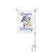 Owen Strong yard flag + stake, a White 12" x 18" Yard Flag with Stake