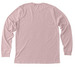 BDR Red Logo Long Sleeve Tees, a Heather Pink Gravel Premium Long Sleeve Tee (back-view)