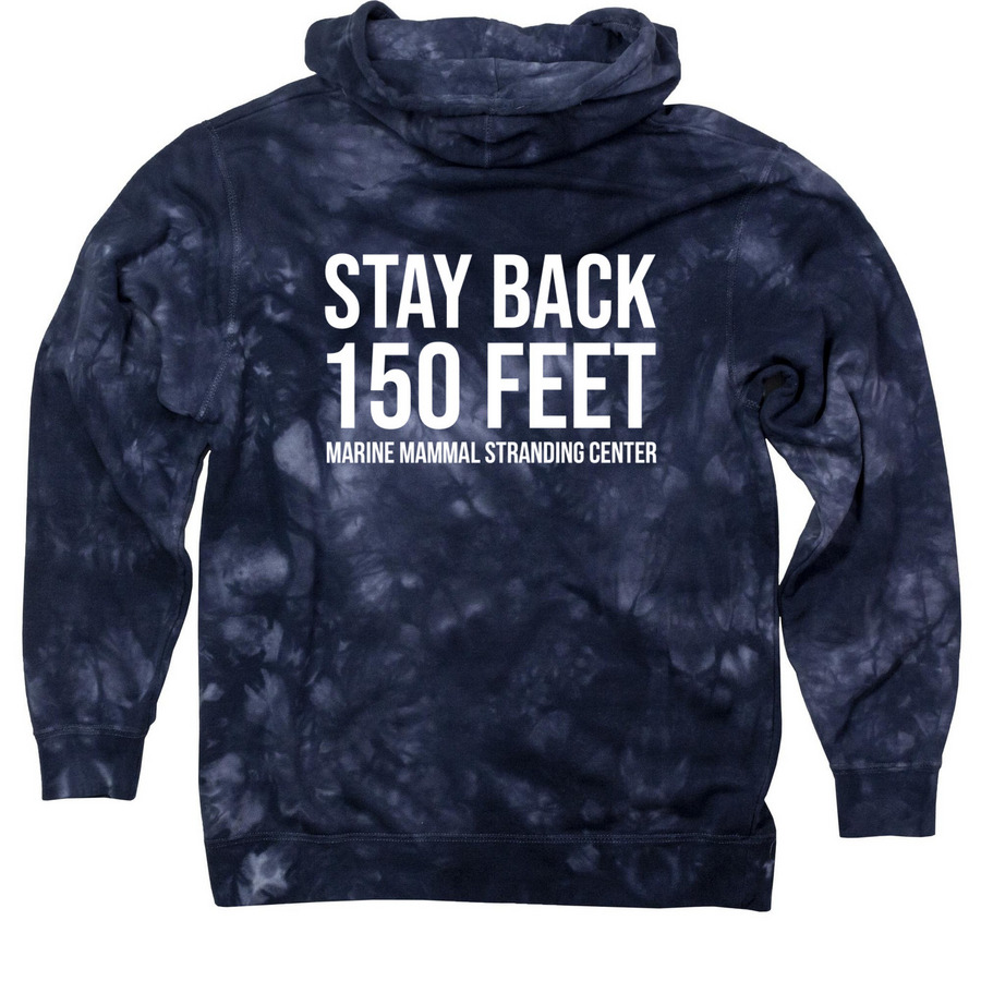 Respect The Locals-dark colors, a Navy Tie Dyed Pullover Hoodie (back-view)